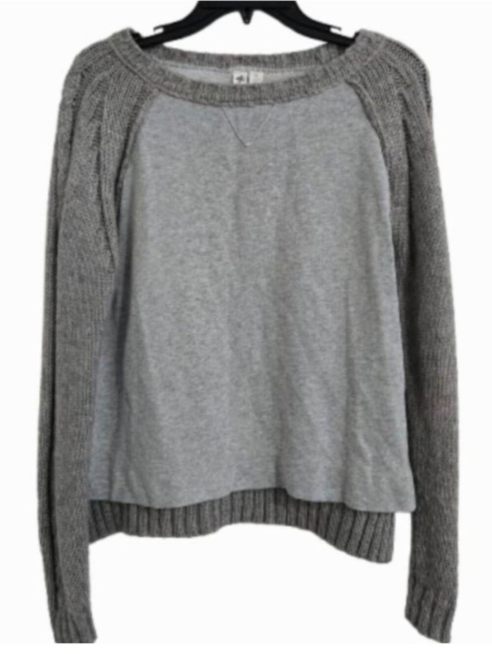 Others Follow Gray Mohair Blend Sweater Knitted Size Small